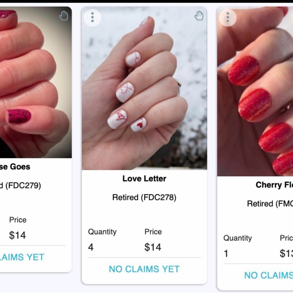 Color Street Nail Strips - Valentine’s Day ❤️❤️ Red, pink, & White Designs